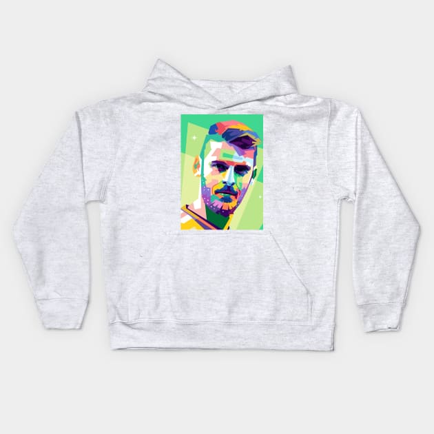 DE GEA WPAP POP ART Kids Hoodie by erikhermawann22